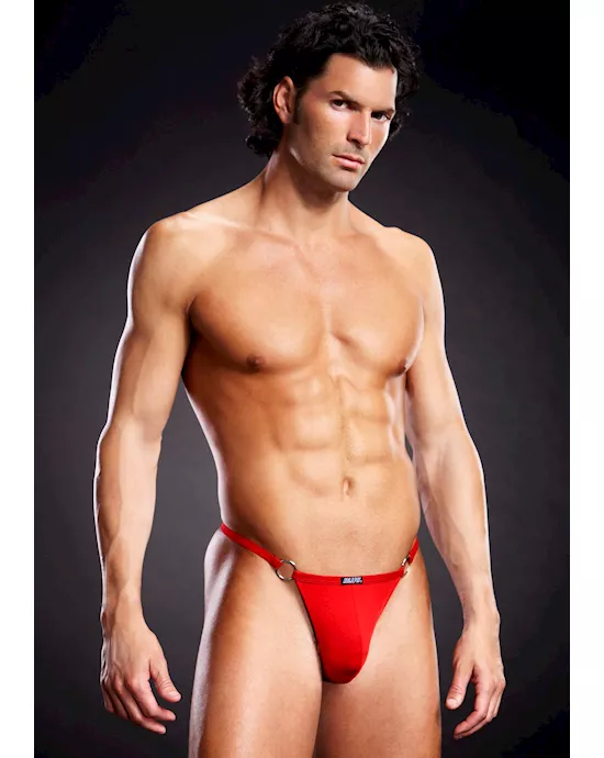 Performance Microfiber V-string With Metal Rings
