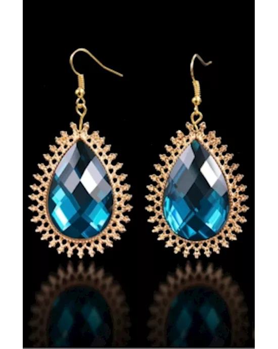 Ocean Star Crystal Dangle Earrings