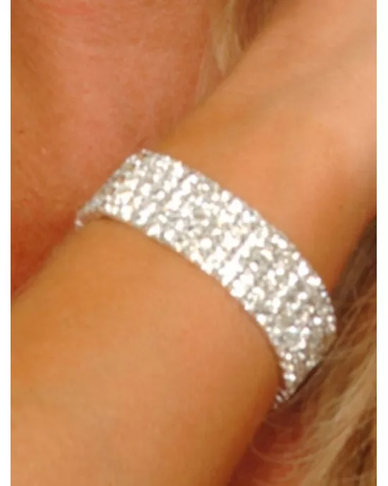 Sexy 5 Row Stretchy Rhinestone Bracelet
