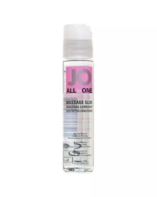 JO Massage Glide Strawberry 1oz 30ml Single