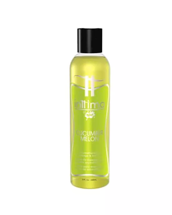 Inttimo Aromatherapy Massage Oil 8oz Cucumber and Melon