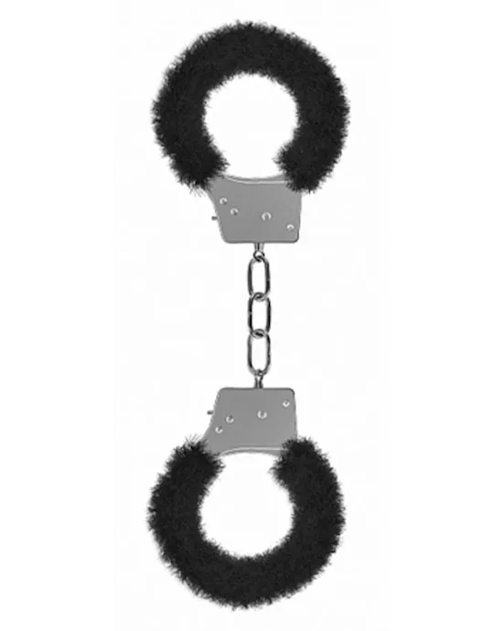 Ouch Beginners Handcuffs Furry Black