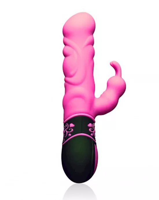 Design For Climax 5 In Silicone Vibrator & Clit Stimulator Pink
