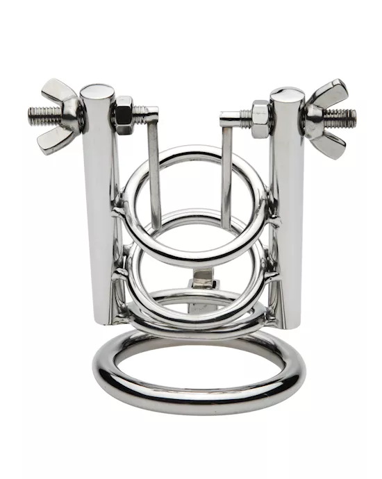 Stainless Steel Urethral Spreader CBT Chastity Cage