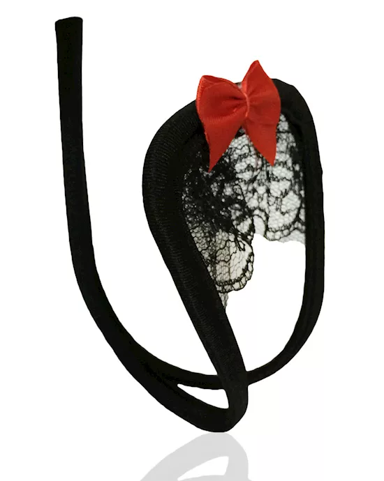 Lacy Crotchless C-String