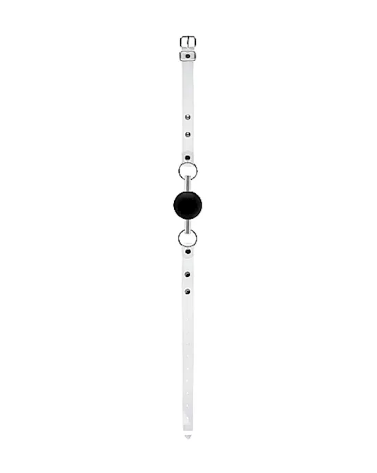 Black and White Translucent Mouth Gag with Metal Nails