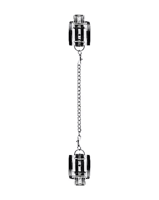 Black Translucent Handcuffs with Black Stripes