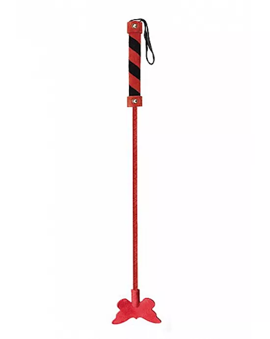 Butterfly Crop Suede Red Black