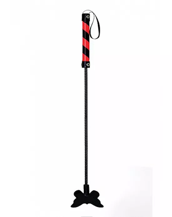 Butterfly Crop PVC Black Red