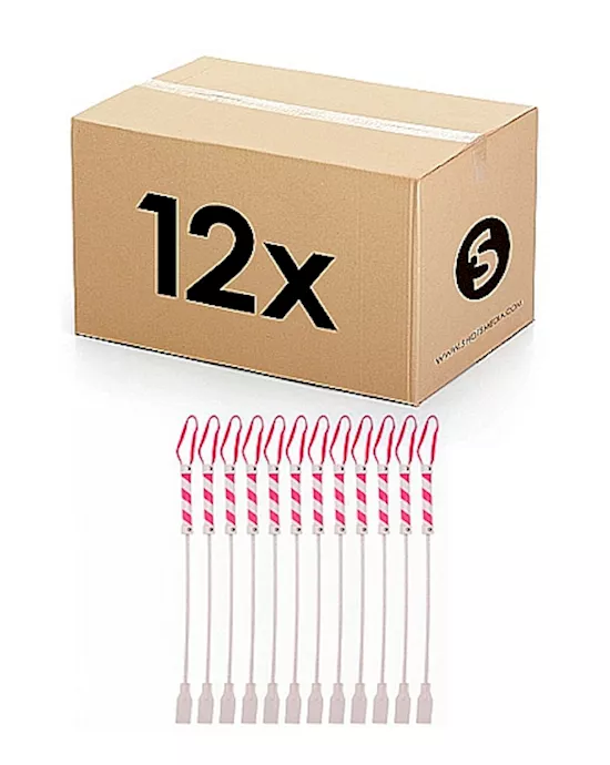 Cube Leather White With Pink Stripe 12pcs In One Box