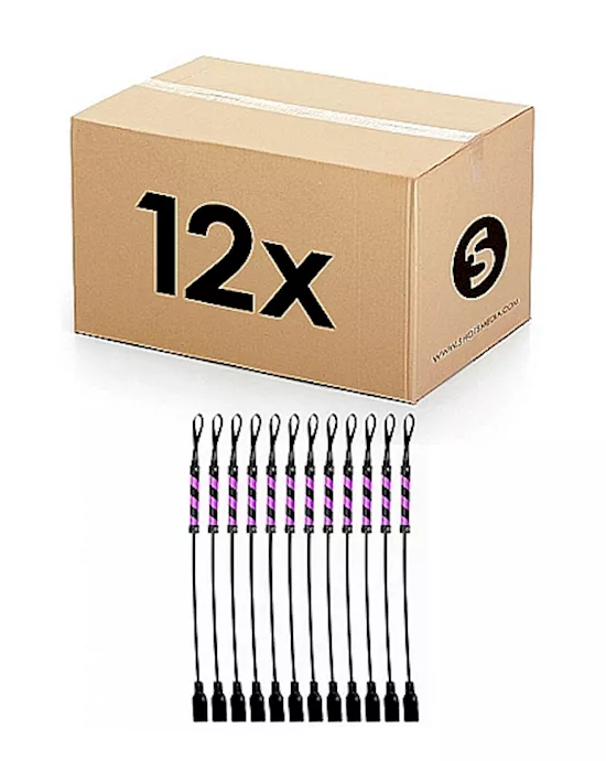 Cube PVC Black With Purple Stripe 12pcs In One Box