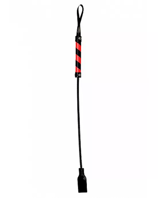 Cube Tipped Crop PVC Black Red