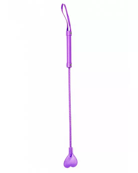 Heart Tipped Crop PVC Purple