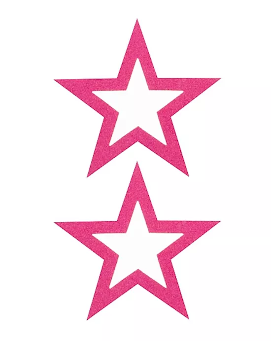 Nipple Sticker Open Stars Pink