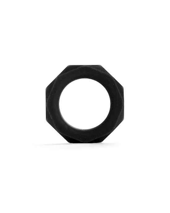 Octagon Ring Small Black