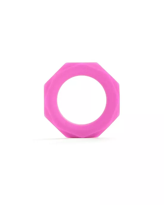 Octagon Ring Small Pink