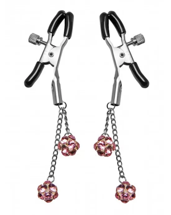 Crystal Clamps Adjustable Pressure Nipple Clamps