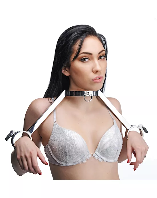At Your Mercy Stainless Steel Neck To Wrist Restraints
