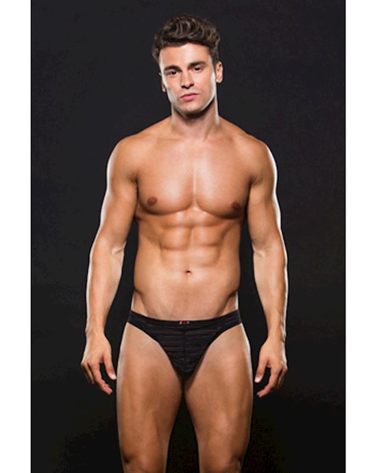 Envy Microfiber Thong M L Stripe