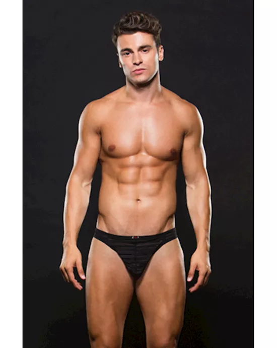 Envy Microfiber Thong M L Stripe