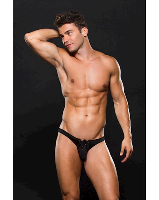 Envy Microfibe Lowrise Laceup Thong M L