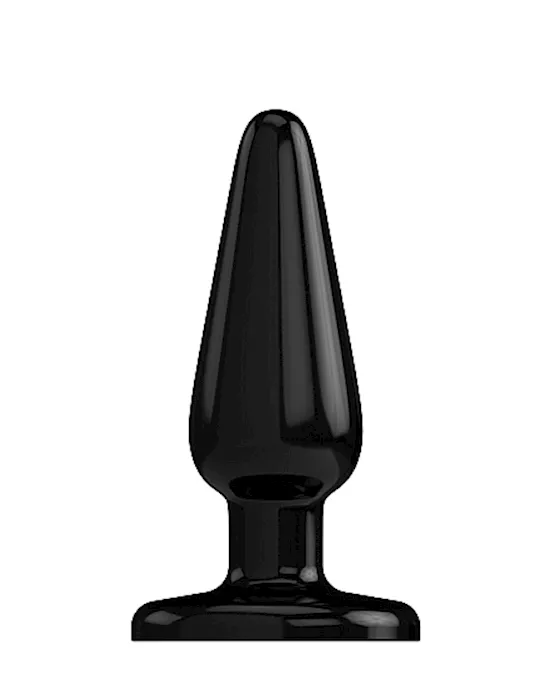 Bottom Line Buttplug Rubber Black 6 in Model 1