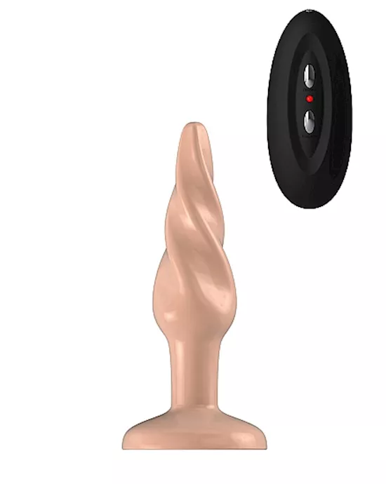 Bottom Line Buttplug Rubber Flesh Vibrating 5 in Model 5