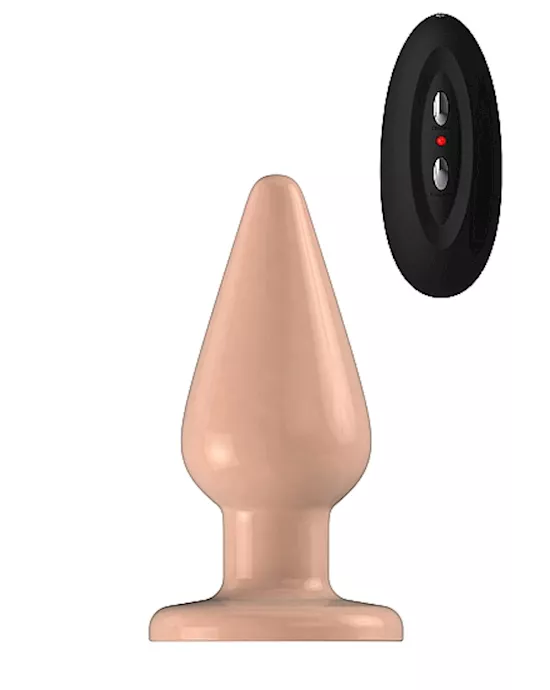 Bottom Line Buttplug Rubber Flesh Vibrating 5 in Model 2