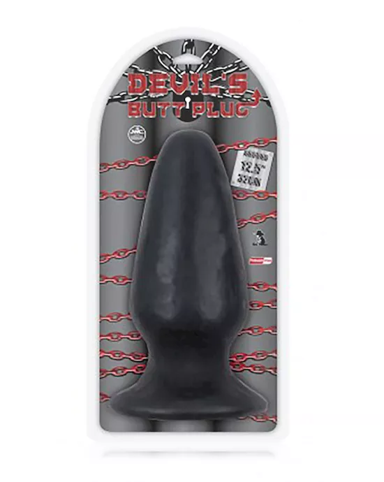 Devils Butt Plug 125 in Classic Shape Black