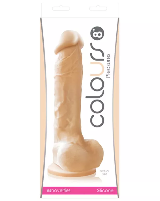 Colours Pleasures Suction Cup Dildo with Balls