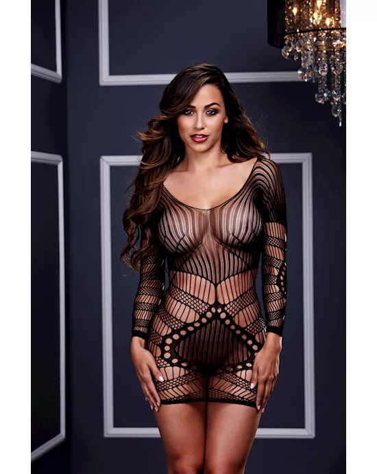 Longsleeve Lace Mini Dress O/s