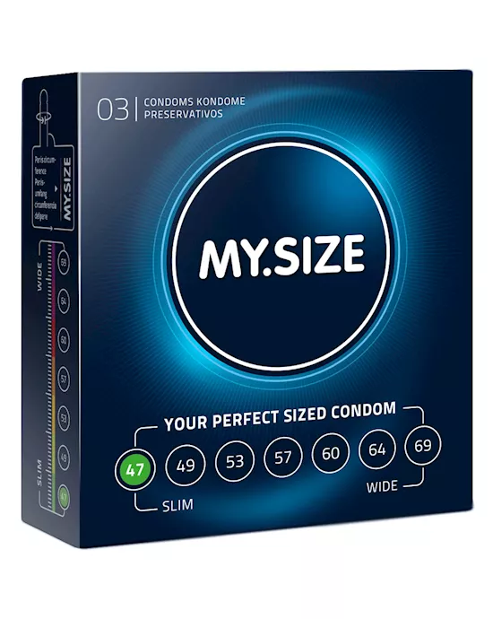 My Size Natural Latex Condom 47 Width 3 pcs