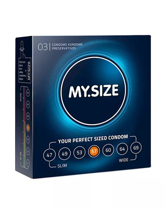 My Size Natural Latex Condom 57 Width 3 pcs