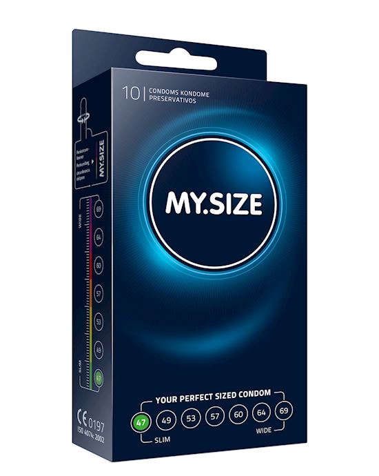 My Size Natural Latex Condom 47 Width 10 Pcs