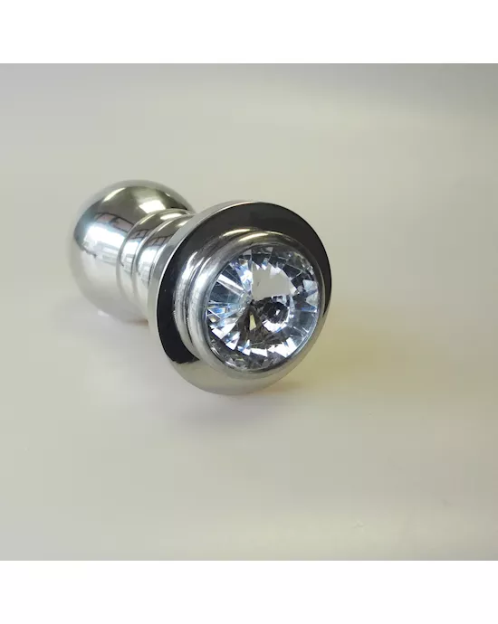 Jewelled Ribbed Butt Plug