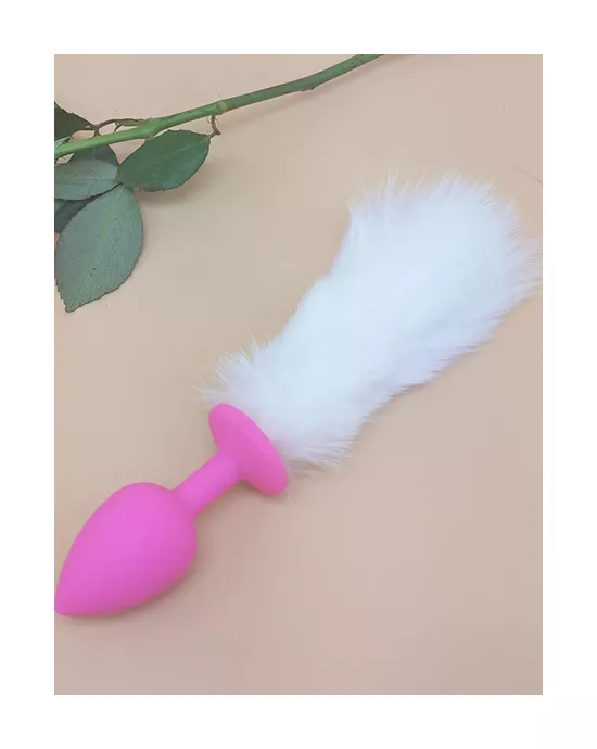 Silicone Butt Plug With Feather Tail