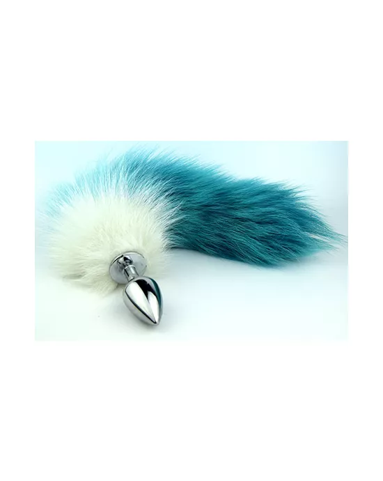 Chrome Butt Plug With Tail
