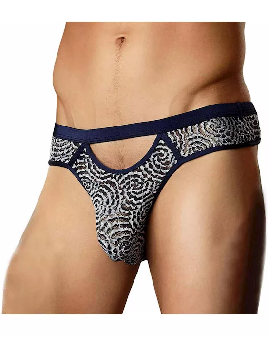 Swirl Lace Mens Thong