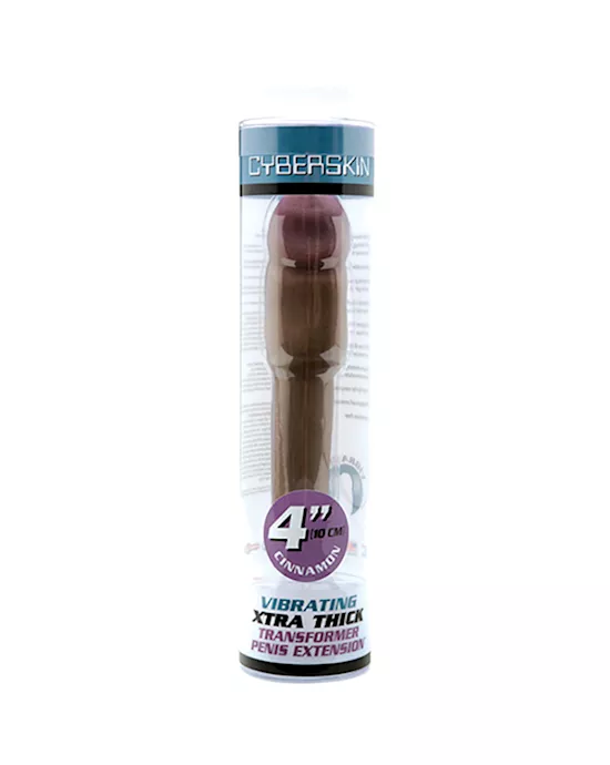 CyberSkin 4 inch Xtra Thick Vibrating Transformer Penis Extension  Cylinder