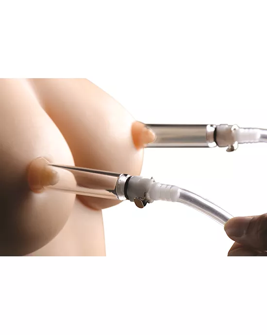 Nipple Pumping System With Dual Detachable Acrylic Cylinders