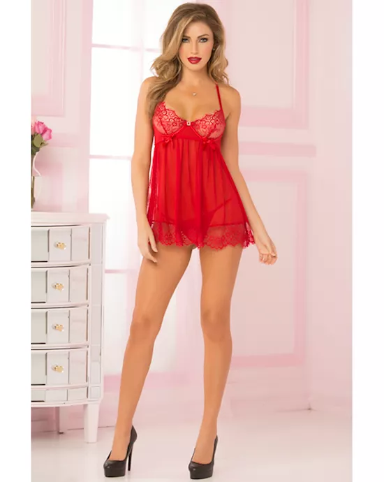 Bed of Roses Babydoll Set