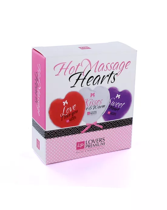 LoversPremium Hot Massage Hearts 3 pcs