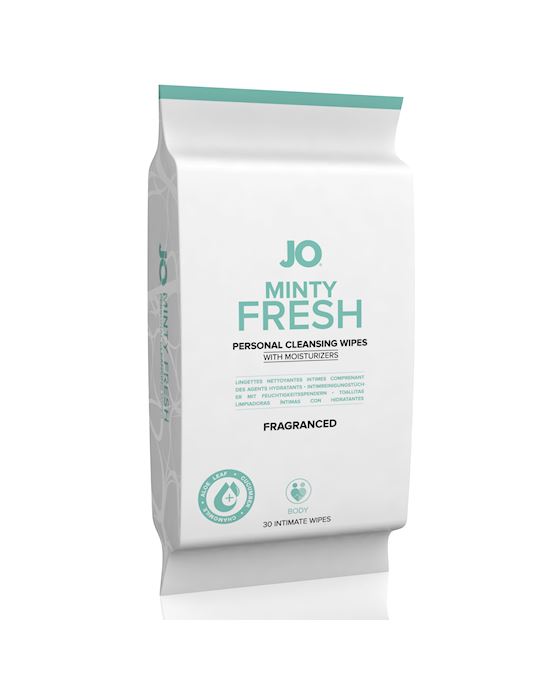 System Jo Wipes Minty Fresh Fragranced 30 Pack