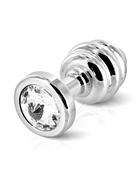 Diogol Ano Butt Plug Ribbed  Plated 30 Mm