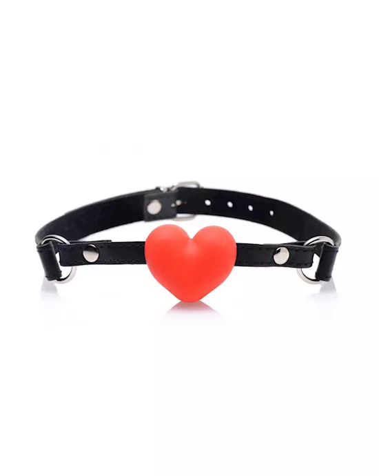 Heart Beat Silicone Heart Shaped Mouth Gag