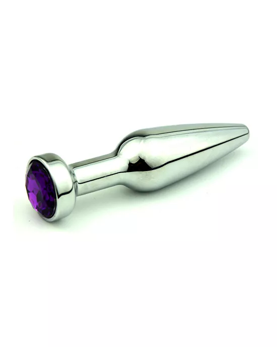 Tapered Tip Butt Plug With Gem