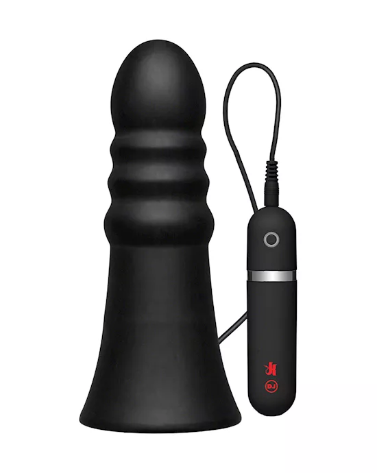 Vibrating Butt Plug Ridged 8inch