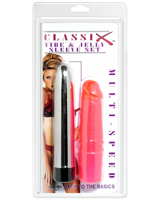 Classix Vibe W Jelly Sleeve Set