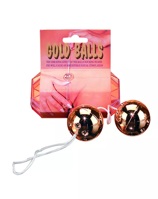 Gold Vibro Balls 2-pc Set