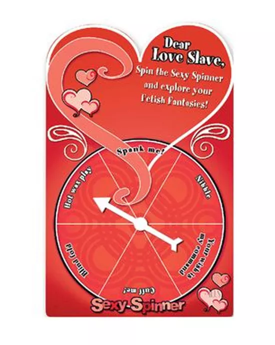 Sexy Spinner Greeting Card Dear Love Slave